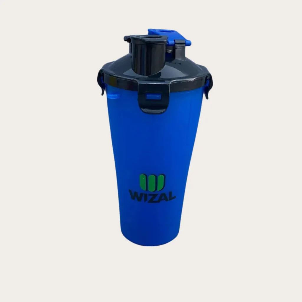 Wizal Water Bottle Shaker Leakproof Gym Bottle Durable Premium Plastic Mixing Bottle for Protein Shakes, Fitness, Office & Outdoor Hydration Use