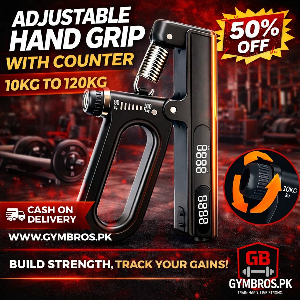 Adjustable Hand Grip with Counter 10KG to 120KG | Forearm & Wrist Strengthener