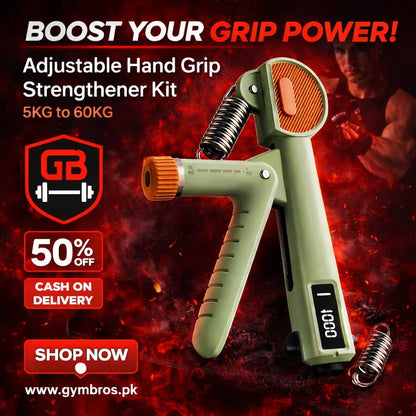 Adjustable Hand Grip Strengthener Kit 5KG to 60KG | Hand, Wrist & Forearm Exercise Set
