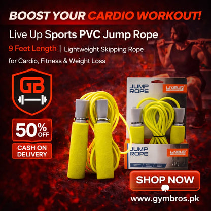 Liveup Sports PVC Jump Rope – 9 Feet Lightweight Skipping Rope for Cardio, Speed Training & Weight Loss