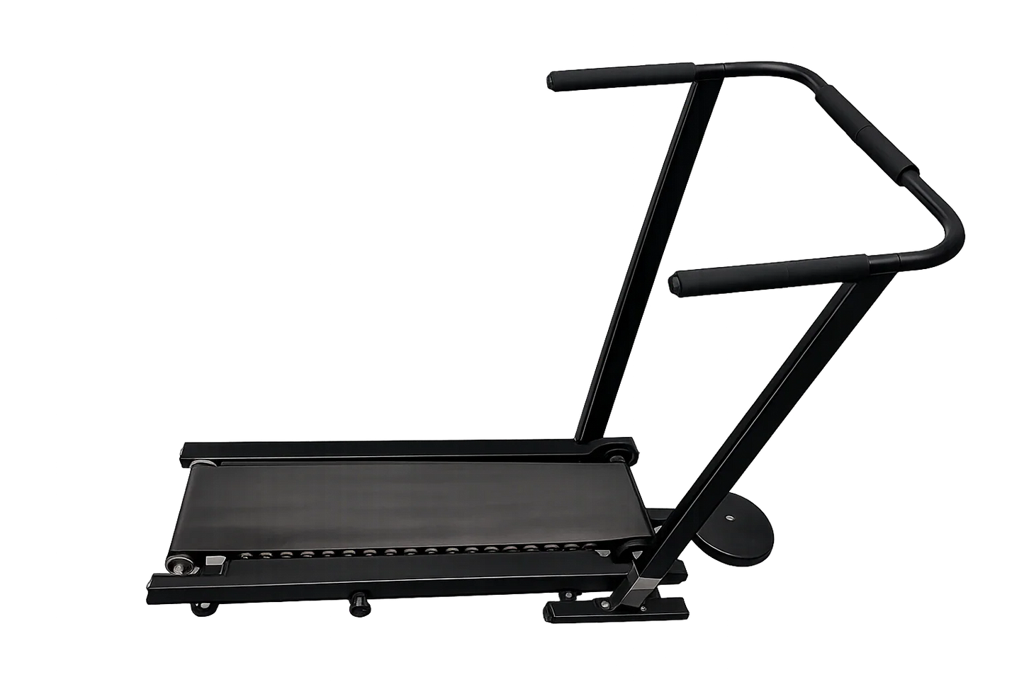Foldable Manual Treadmill for Home Gym – Non-Electric Running Machine with 19 Rollers