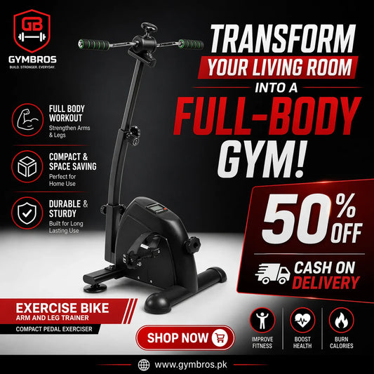 Digital Mini Exercise Bike – Black Pedal Exerciser for Arms & Legs | Compact Fitness Cycle with Digital Meter for Home & Office Workouts