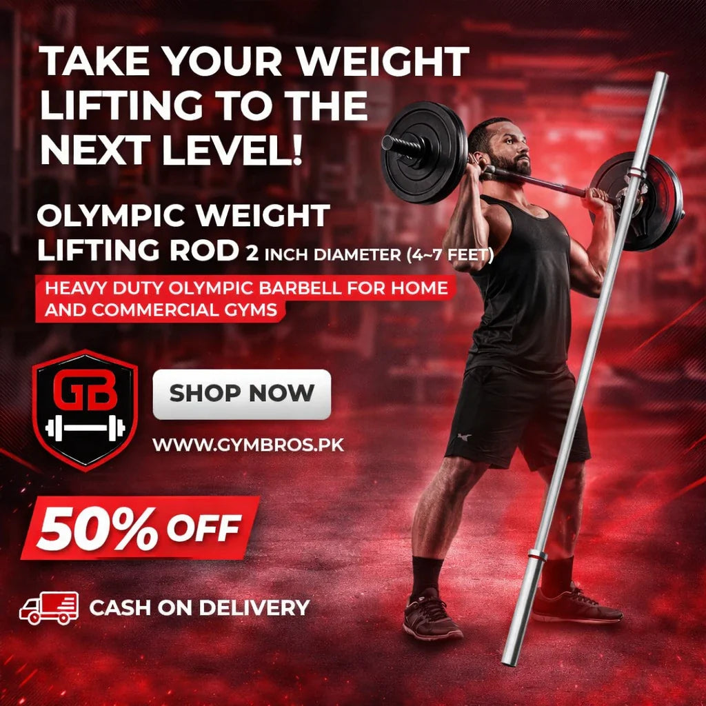 Olympic Weight Lifting Rod 2 Inch Diameter (4–7 Feet) – Heavy Duty Olympic Barbell for Home and Commercial Gyms