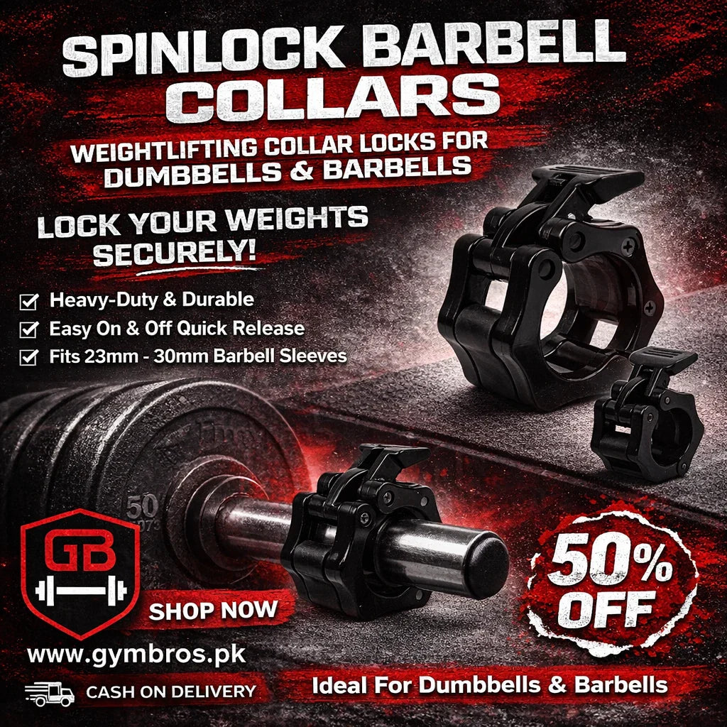 Spinlock Barbell Collars – Weightlifting Collar Locks for Dumbbells & Barbells