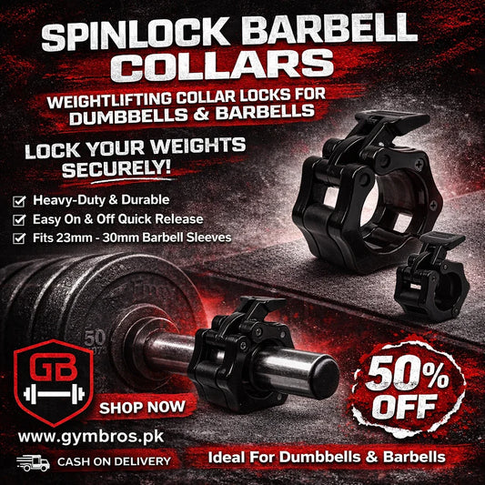 Spinlock Barbell Collars – Weightlifting Collar Locks for Dumbbells & Barbells