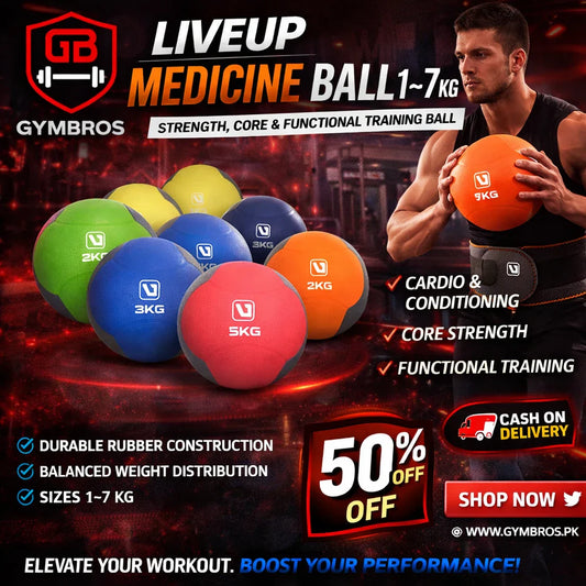 LiveUp Medicine Ball 1–7 KG | Strength, Core & Functional Training Ball