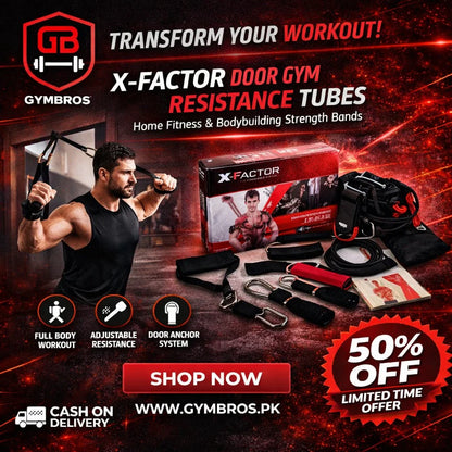 X-Factor Door Gym Resistance Tubes HM-578 | Home Gym Body Workout Resistance Band Kit for Strength Training, Fitness & Bodybuilding