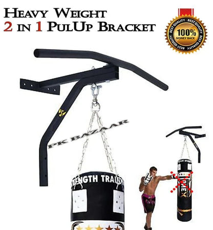 Chin Up Pull Up Bar with Boxing Bag Hook | Upper Body Trainer for Home Gym, Pull Ups & Boxing Workouts