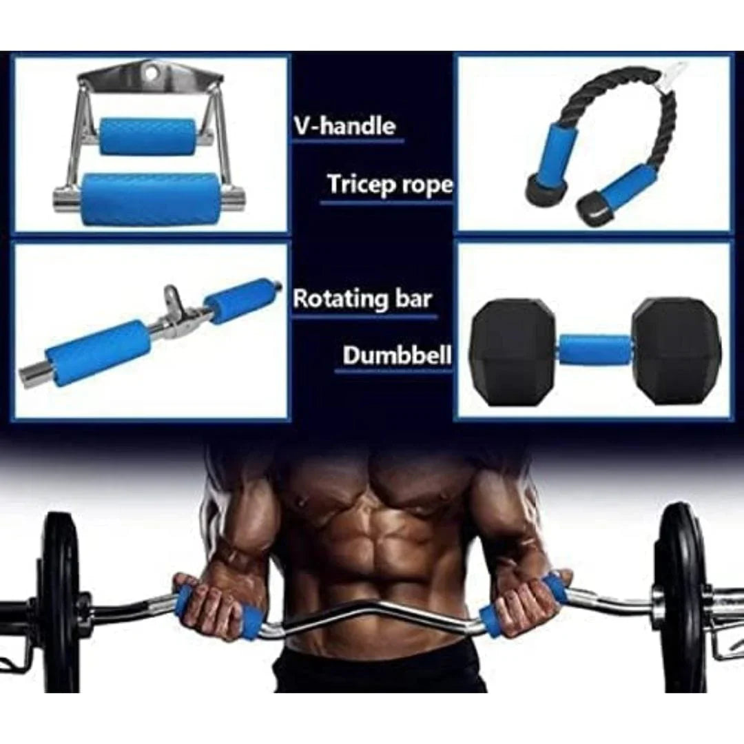 Premium Anti-Slip Dumbbell & Barbell Hand Grips Pair | 5-Inch High-Density Silicone Grip Pads for Thick Bar Training, Grip Strength & Gym Weightlifting Support