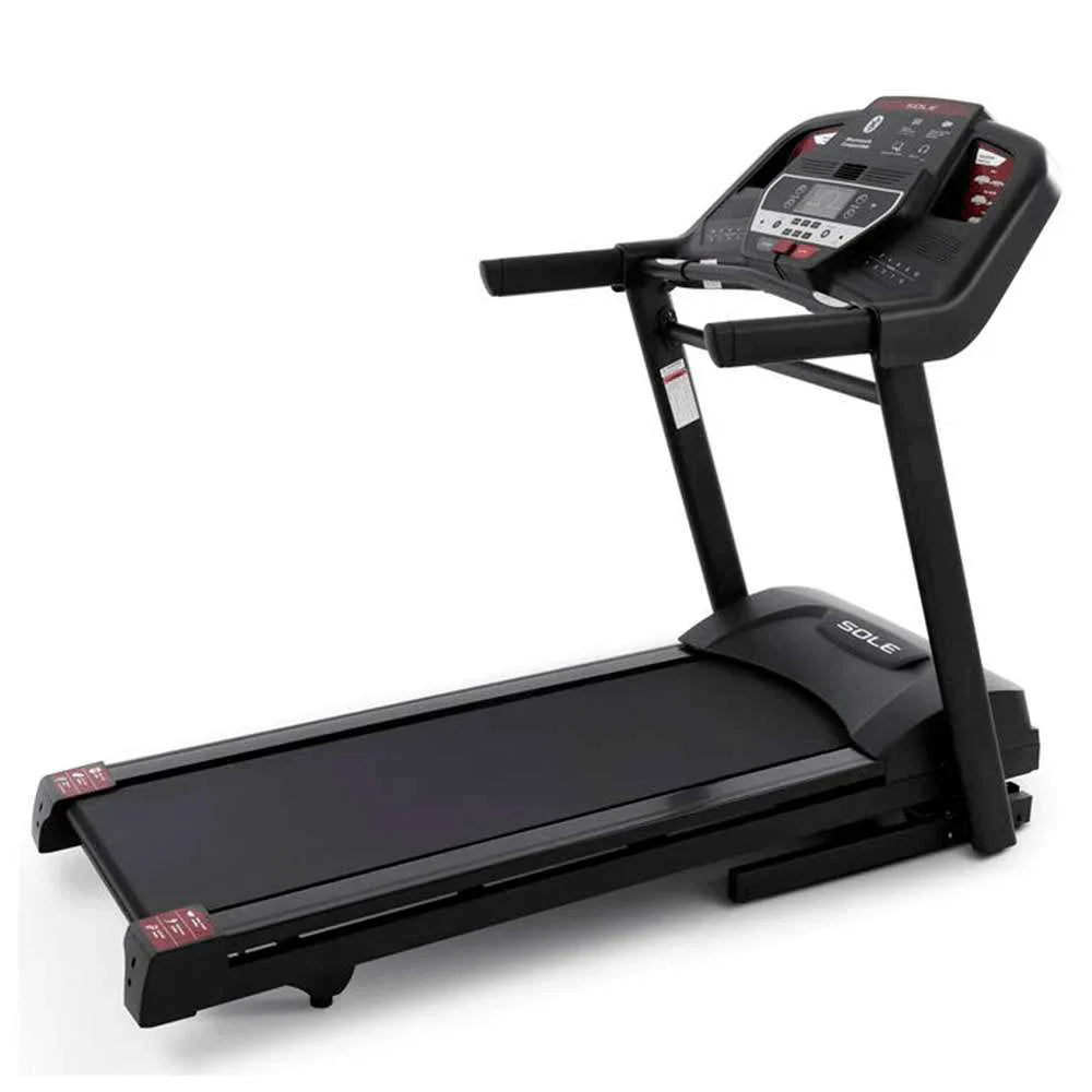 SOLE Fitness F60 Treadmill, 2.25HP Motor with 5.5HP Peak, 0.8–19 KM/H Speed, 12 Level Incline, 51 × 140 CM Running Area, 24 Workout Programs, Blue Backlit LCD, Hydraulic Folding, 136KG Capacity, Home & Light Commercial Fitness Treadmill
