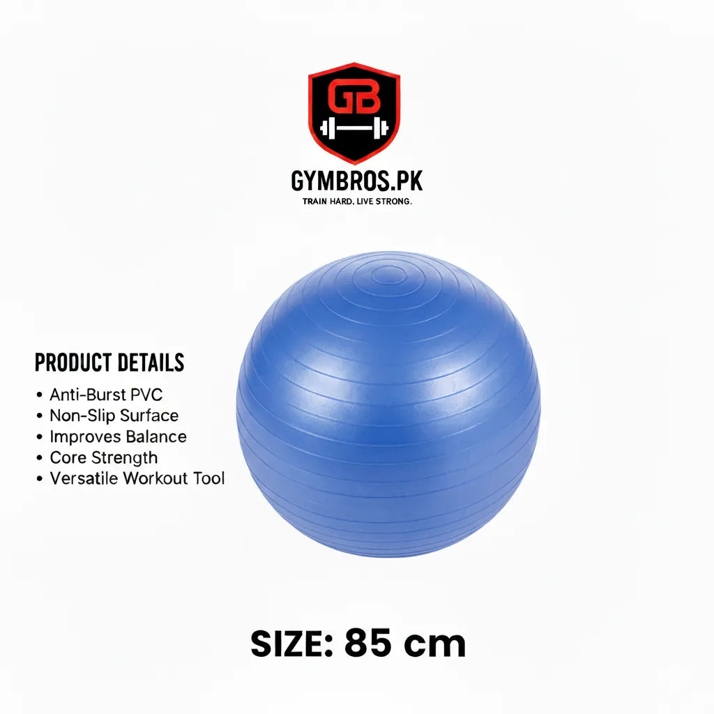 Anti-Burst Exercise Gym Ball with Air Pump, Non-Slip Yoga Stability Ball in 25CM, 65CM, 75CM, 85CM & 100CM Sizes for Core Strength, Balance, Home Workout & Physical Therapy