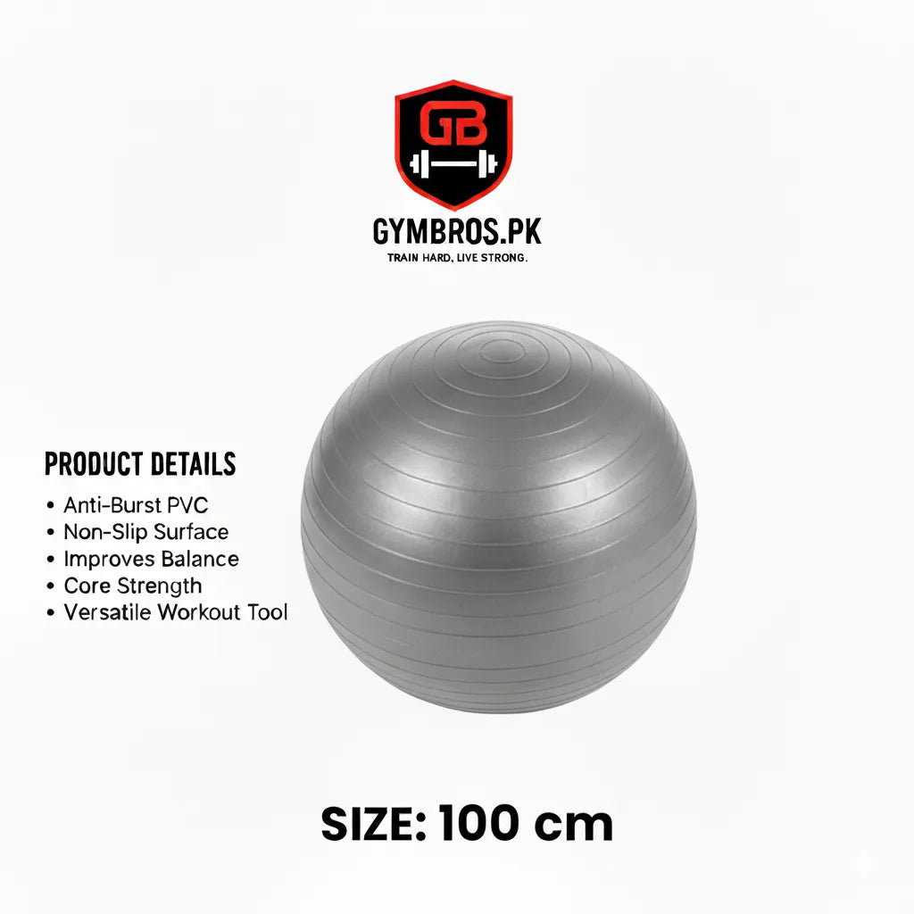 Anti-Burst Exercise Gym Ball with Air Pump, Non-Slip Yoga Stability Ball in 25CM, 65CM, 75CM, 85CM & 100CM Sizes for Core Strength, Balance, Home Workout & Physical Therapy