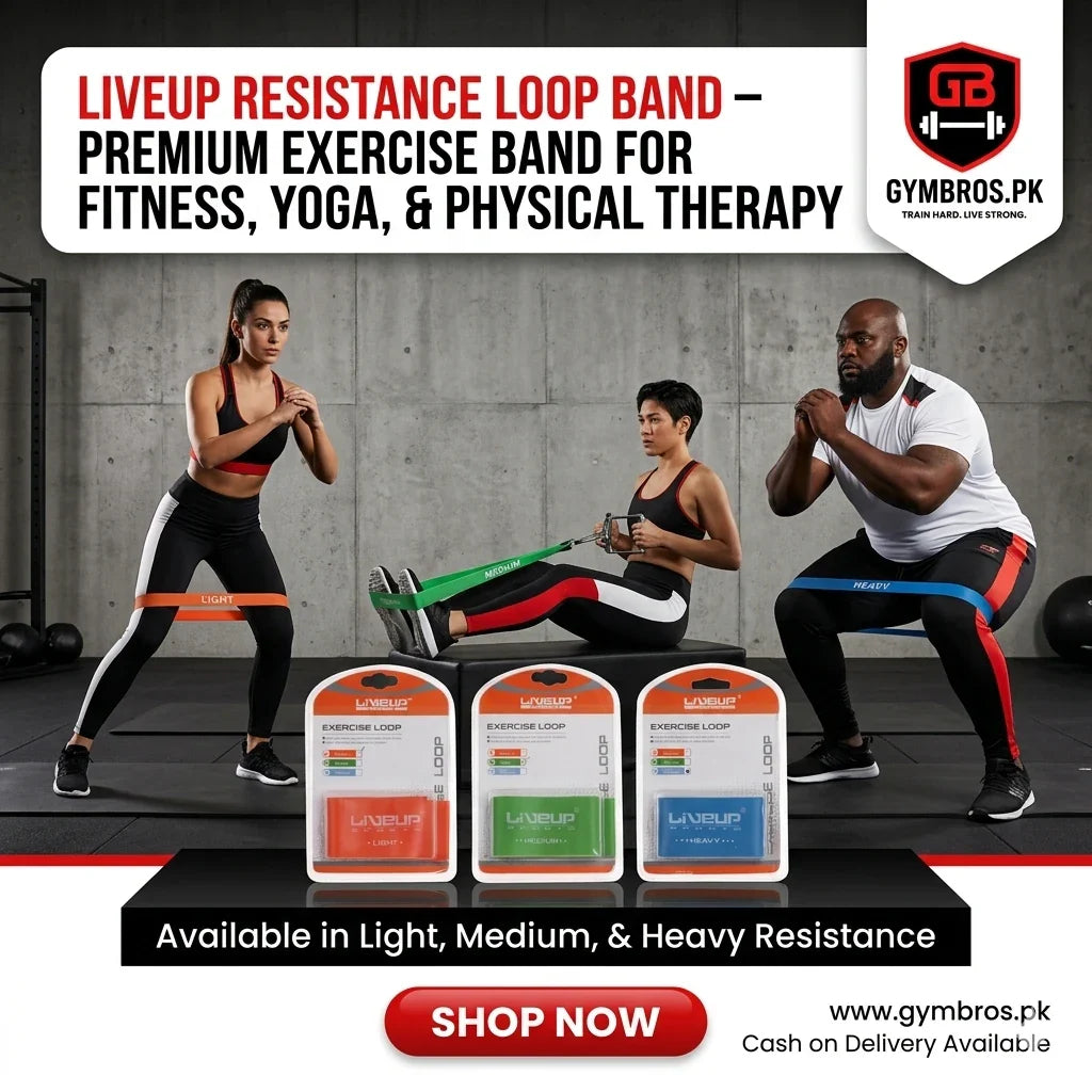 Liveup Resistance Leg Loop Band – Premium Exercise Band for Fitness, Yoga, & Physical Therapy | Available in Light, Medium, & Heavy Resistance