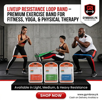 Liveup Resistance Leg Loop Band – Premium Exercise Band for Fitness, Yoga, & Physical Therapy | Available in Light, Medium, & Heavy Resistance