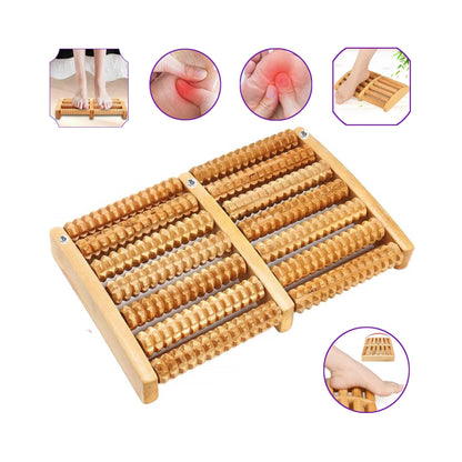 Wooden Foot Massager Roller | Relaxing Foot Massage Tool for Stress Relief, Circulation & Daily Comfort