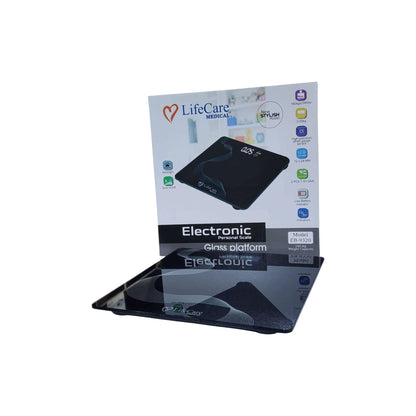 LifeCare Digital Weight Scale EB-9320 | High-Precision Electronic Body Weighing Machine with Tempered Glass, 150kg Capacity, LCD Backlight Display for Home & Clinic Use