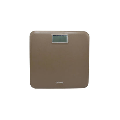 LifeCare Digital Weight Scale EB-7008 | High-Precision Body Weighing Machine with Leather Platform, 180kg Capacity, LCD Backlight Display & Smart Sensors