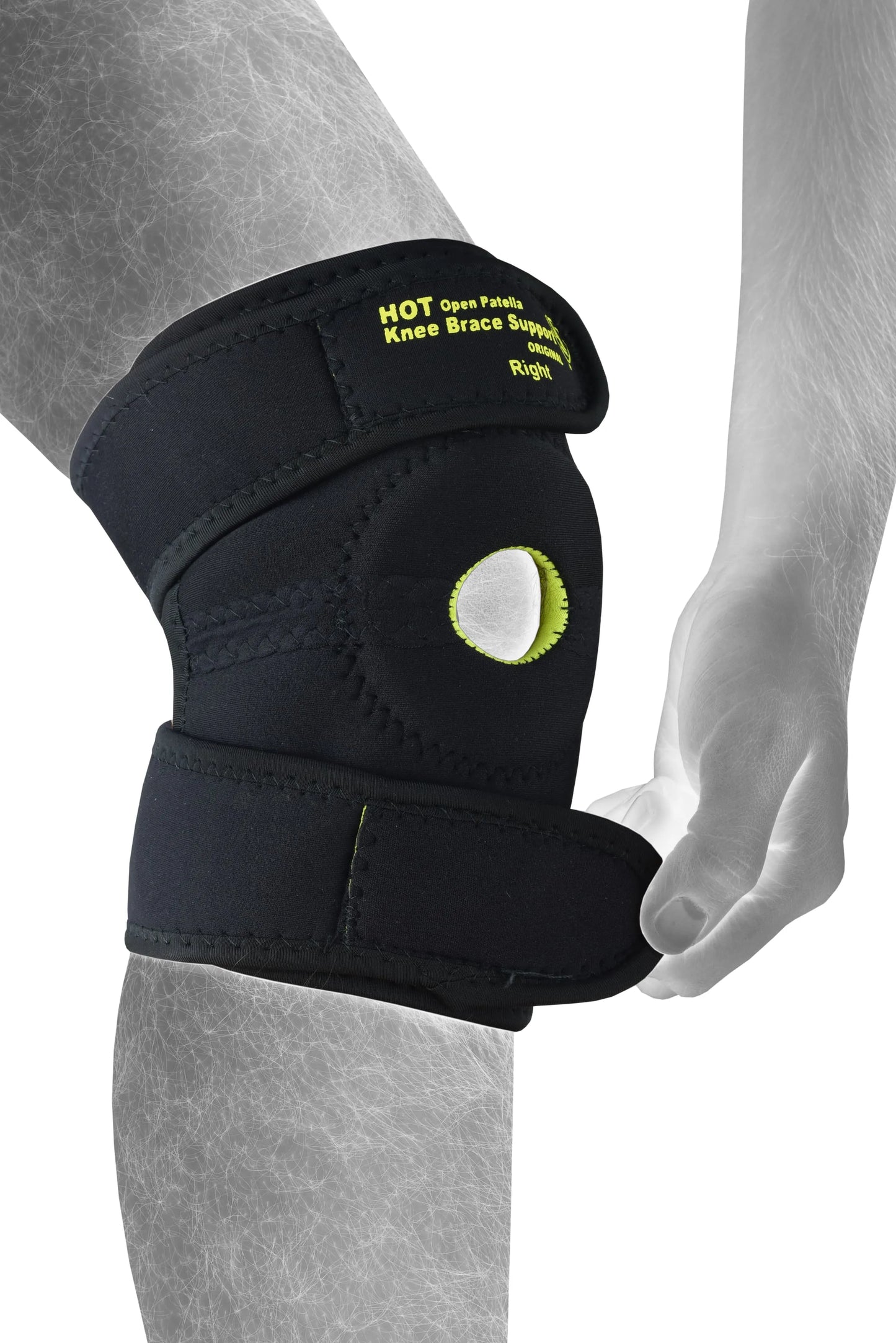 Adjustable Velcro Cotton Knee Brace Support Pair for Pain Relief, Sports, Gym & Injury Recovery | Compression Knee Support with Adjustable Straps for Men & Women