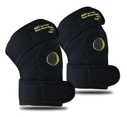 Adjustable Velcro Cotton Knee Brace Support Pair for Pain Relief, Sports, Gym & Injury Recovery | Compression Knee Support with Adjustable Straps for Men & Women