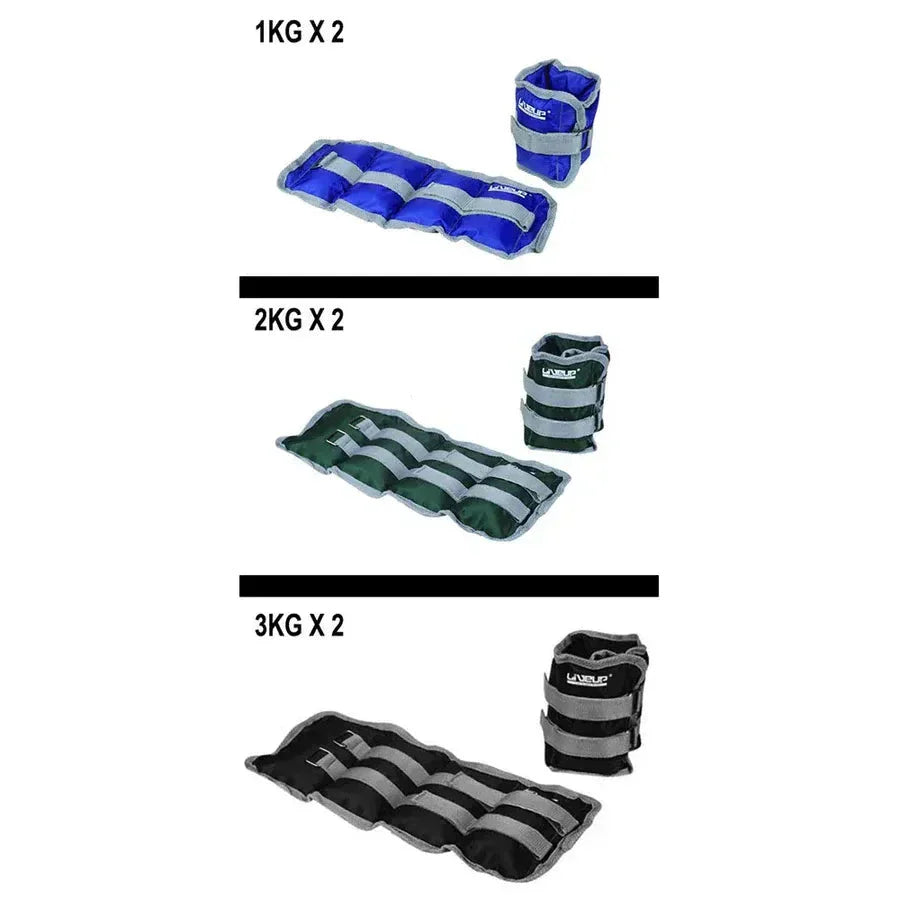 Liveup Wrist & Ankle Weight Pairs – 1kg, 2KG & 3KG  (Model LS3011)