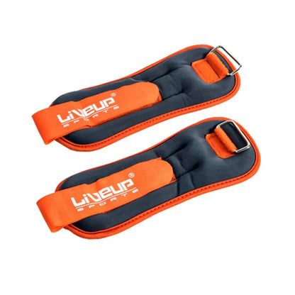 LiveUp LS3049 Ankle & Wrist Weights 0.5–3 KG Pair | Adjustable Resistance Weights for Strength Training, Cardio, Walking & Muscle Toning