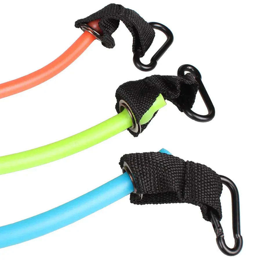 LiveUp Resistance Bands Tube Set LS3218 | 3-Piece Natural Latex Exercise Band Set with Handles, Door Anchor & Ankle Straps for Strength Training, Rehab & Full Body Workout