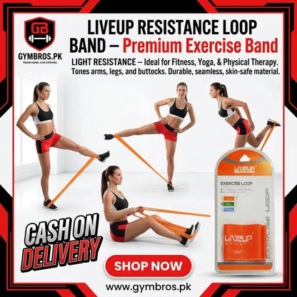 Liveup Resistance Leg Loop Band – Premium Exercise Band for Fitness, Yoga, & Physical Therapy | Available in Light, Medium, & Heavy Resistance