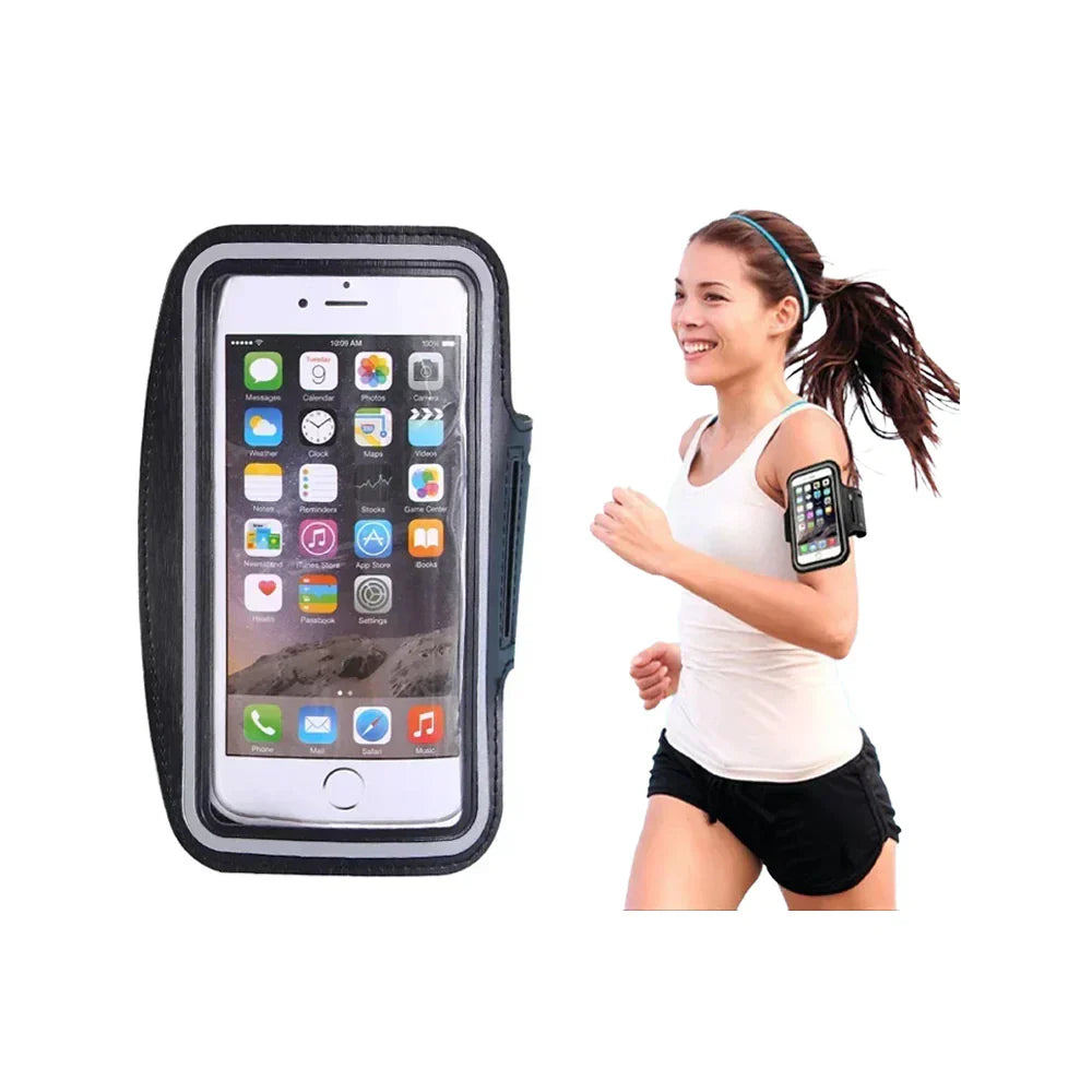 Universal Sports Running Armband for 5–6.3 Inch Smartphones | Adjustable Neoprene Gym & Workout Phone Holder with Touch Screen Support