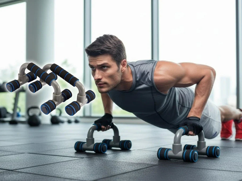 Liveup LS3164E Push Up Bars | Plastic Push-Up Bars with Foam Handles for Chest, Arm & Upper Body Strength Training