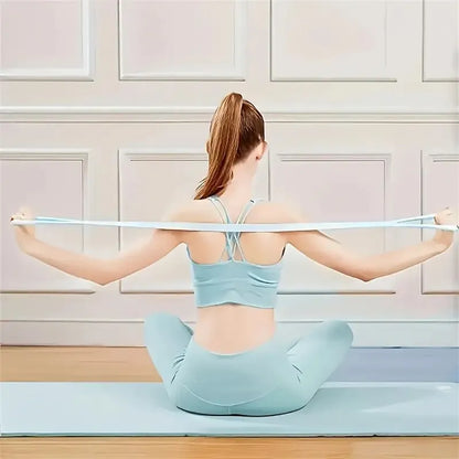 High-Elastic Figure 8 Resistance Band for Fitness & Yoga – Multifunction Chest Expander with Non-Slip Handles for Home Gym Workout & Back Stretching