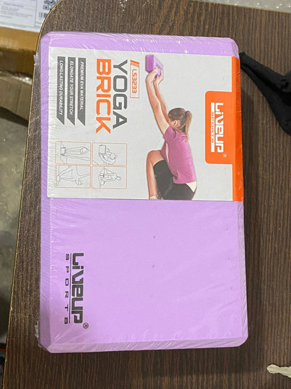 Liveup Yoga Brick EVA LS3233A Pack of 2 | Lightweight EVA Yoga Blocks for Balance, Stretching, Flexibility & Yoga Training