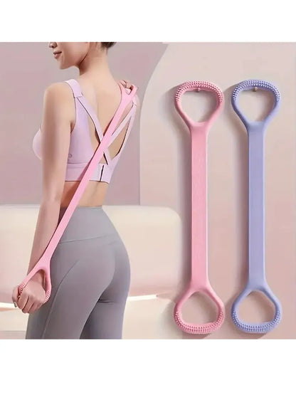 High-Elastic Figure 8 Resistance Band for Fitness & Yoga – Multifunction Chest Expander with Non-Slip Handles for Home Gym Workout & Back Stretching