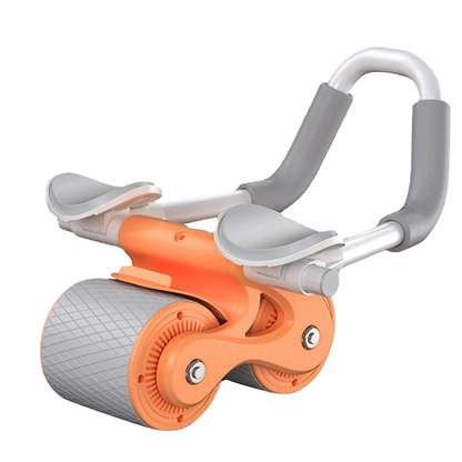 Abdominal Wheel Roller with Elbow Support Automatic Rebound Double Wheel (105mm), Small Size (Medium Quality), Large Size (Premium Quality),  Ab Roller for Core Strength Training,  Abs Workout, Home Gym Exercise Equipment with Non-Slip Grip
