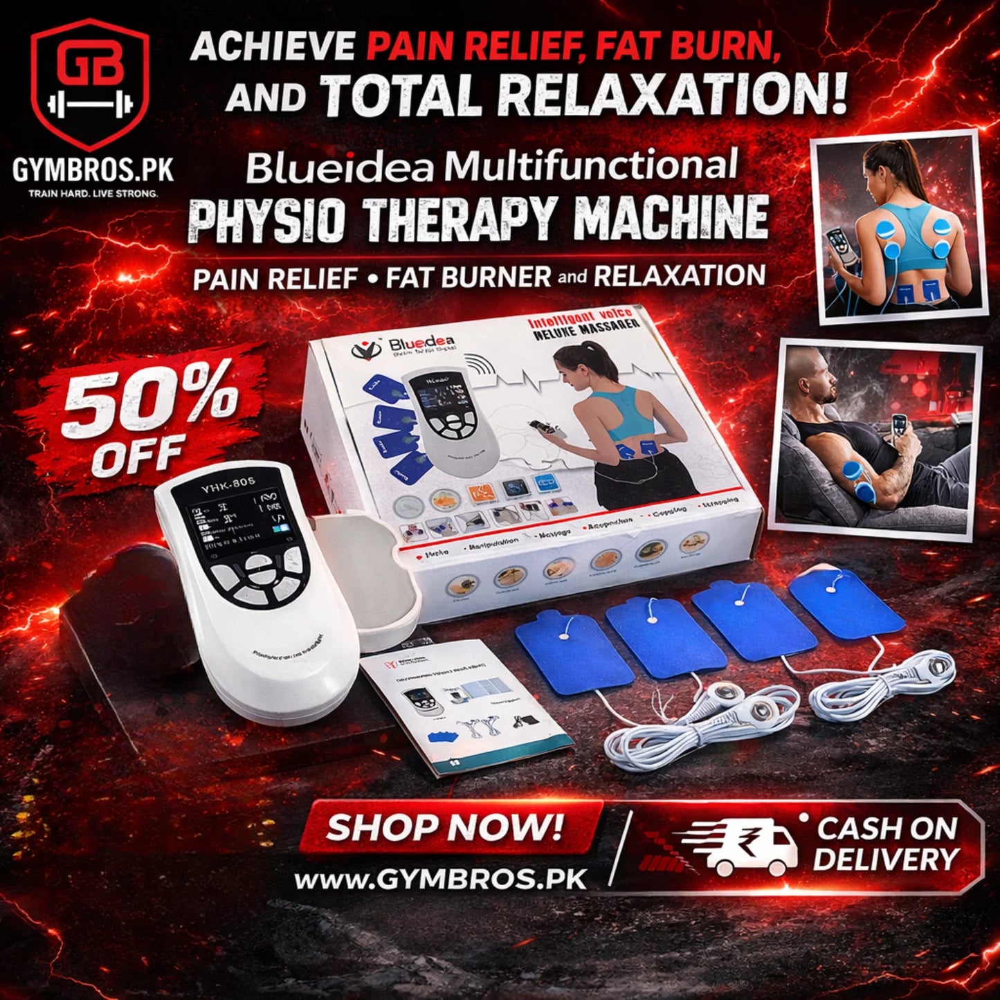 Blueidea Multifunctional Physio Therapy Machine for Pain Relief, Fat Burning & Body Relaxation