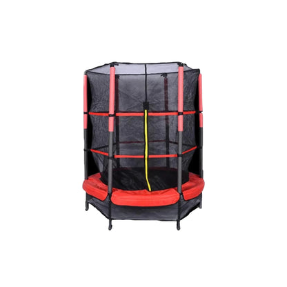 55 Inch Kids Trampoline with Safety Net Enclosure | 4.5ft Mini Indoor & Outdoor Trampoline for Children (Age 2–6), Weight Capacity: Up to 45–50 kg (100–110 lbs), Galvanized Steel Frame, Foam Padding & Zipper Door Safety Jumping Bed