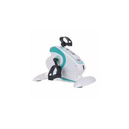 Motorized Electric Mini Exercise Bike Pedal Exerciser – Portable Under Desk Fitness Machine (White)
