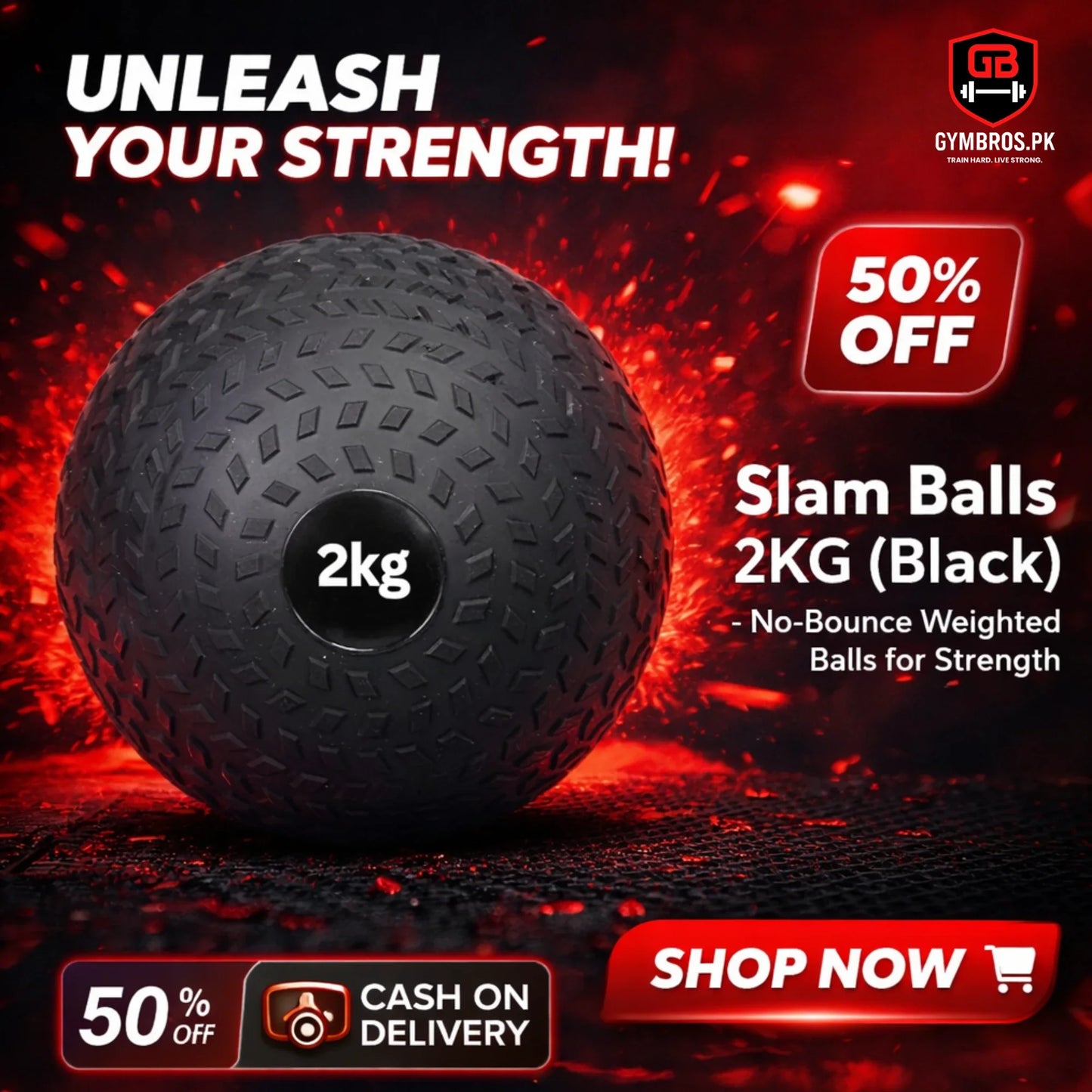Slam Ball (2KG–10KG) | Heavy Duty Sand-Filled Dead Bounce Exercise Ball with Textured Grip for Cross Training, HIIT, Gym & Functional Workouts