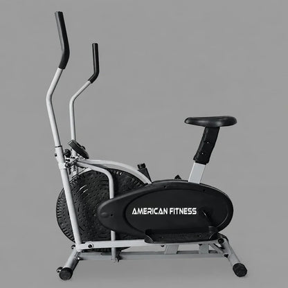 American Fitness 8.2-A Orbit Air Bike Elliptical – 2-in-1 Orbitrack Exercise Bike with Adjustable Resistance & 120KG Capacity