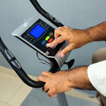 Tecnofit Physio 51 App-Enabled Electric Magnetic Exercise Bike – 8-Level Resistance