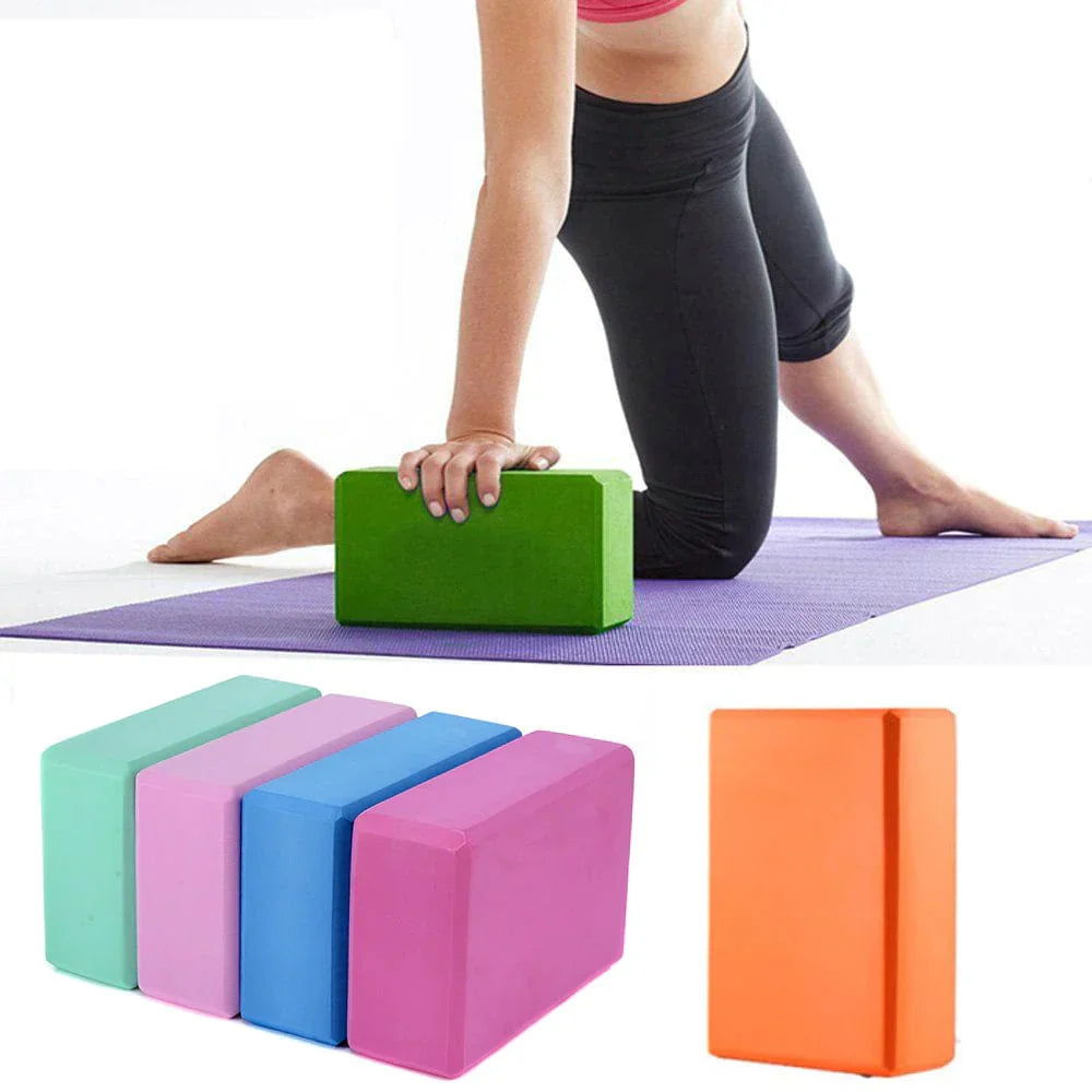 Liveup Yoga Brick EVA LS3233A Pack of 2 | Lightweight EVA Yoga Blocks for Balance, Stretching, Flexibility & Yoga Training