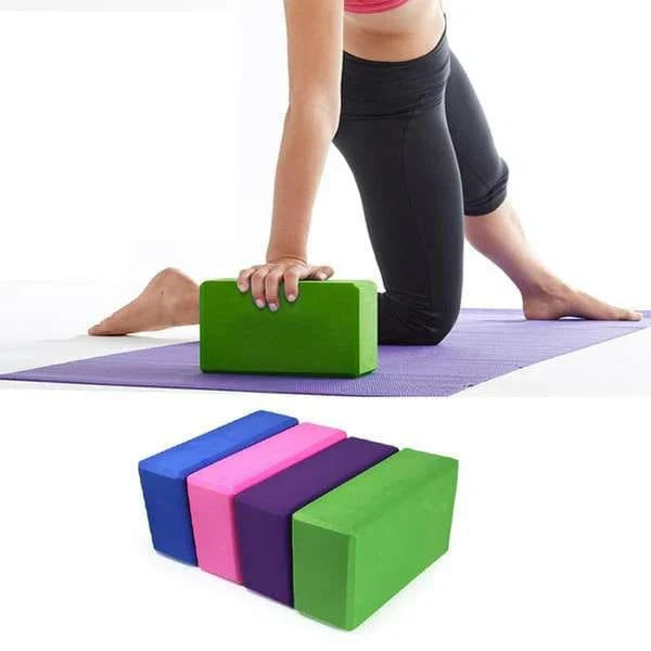 Yoga Blocks Pair (2pcs) High Density EVA Foam | Non-Slip Yoga Bricks for Stretching, Balance, Flexibility & Home Workout