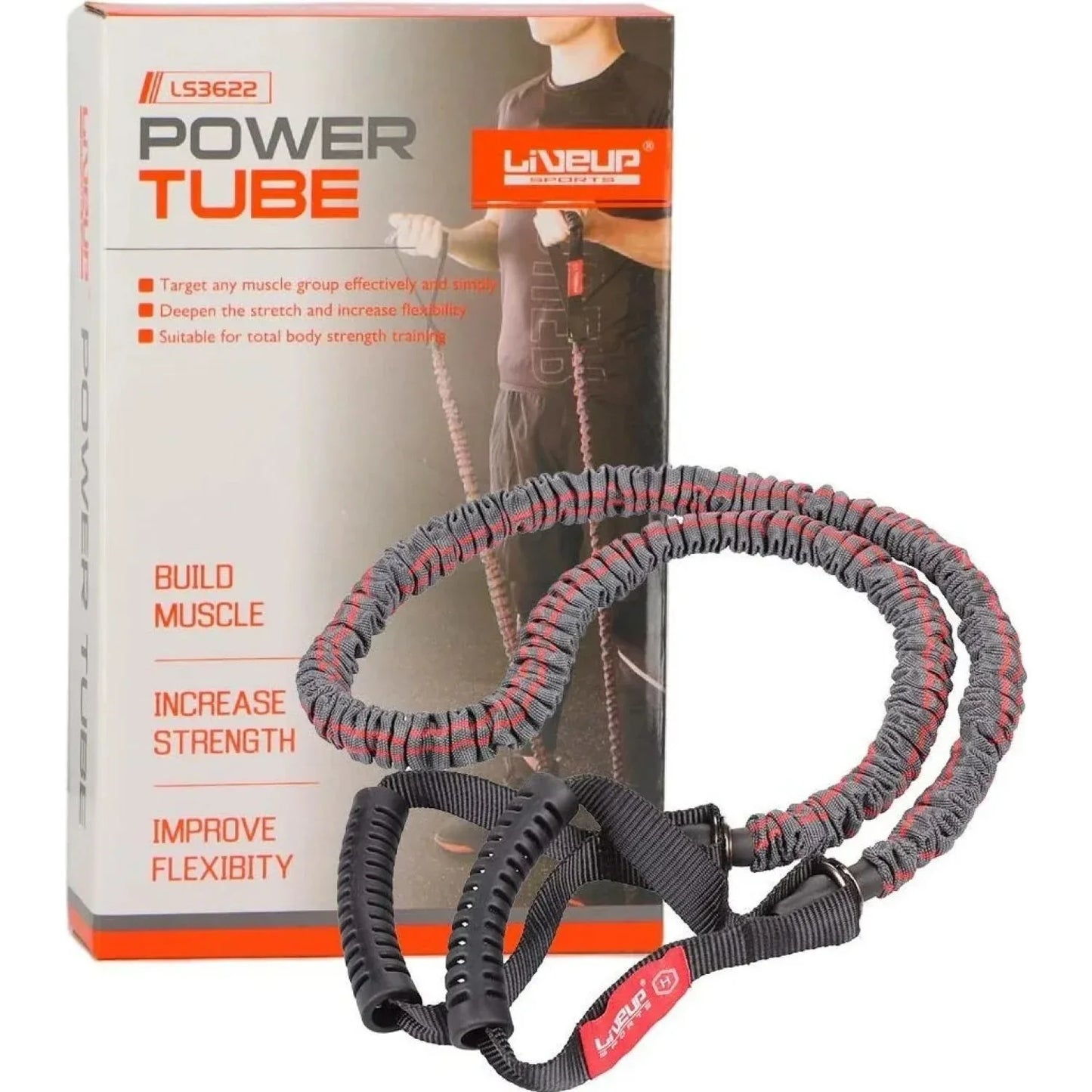 LiveUp LS3622 Toning Tube Power Tube | Heavy Resistance Fitness Tube 6×12×1200mm, 230g for Strength Training, Muscle Toning & Home Workouts