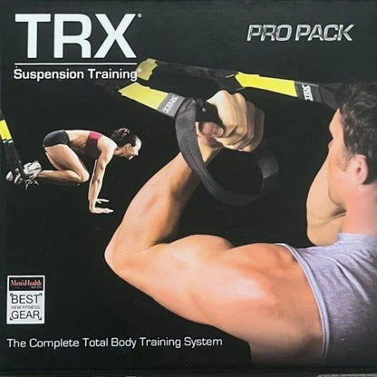 TRX Pro Pack Suspension Trainer with Door Anchor & Adjustable Straps | Portable Full Body Resistance Training System for Home Gym, Strength, Core & Cardio Workouts