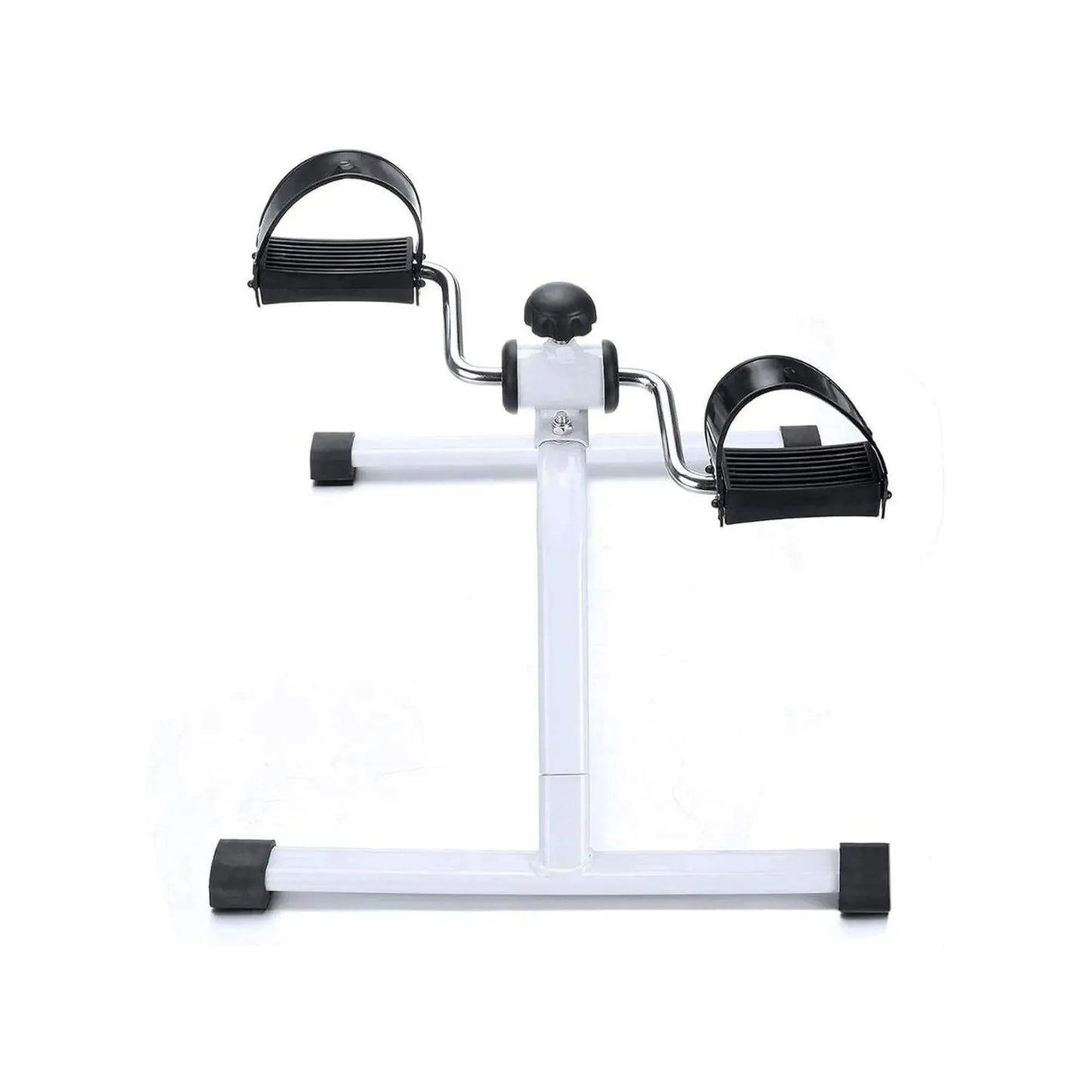 Folding Stationary Fitness Exercise Pedal Bike Portable Indoor Mini Cycle Trainer with Adjustable Resistance, Size: Approx. 50 × 41 × 28 cm, Non-Slip Rubber Pads & Steel Frame for Arm and Leg Exercise & Blood Circulation Improvement