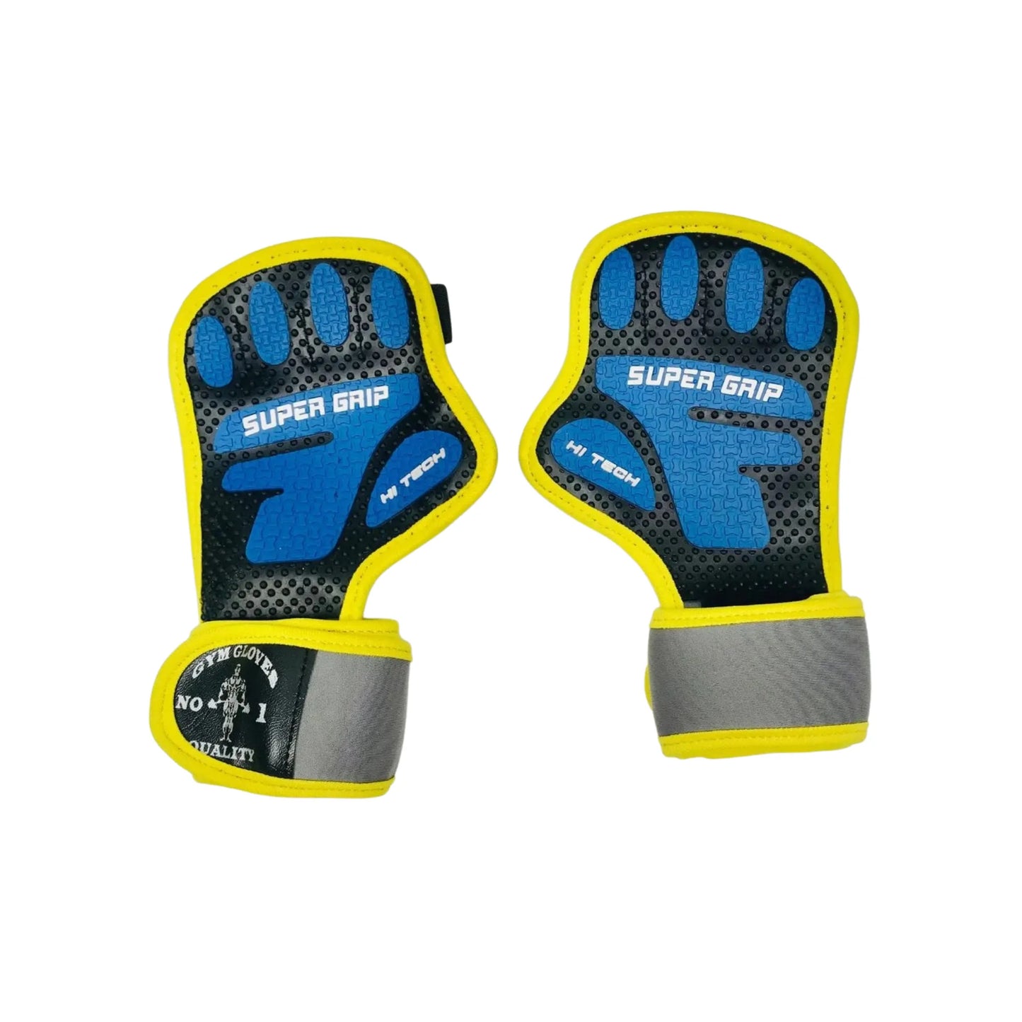 Anti-Slip Half Finger Gym Gloves with Wrist Support Breathable Weightlifting Fitness Gloves for Men & Women Workout, Cross Training, Deadlifts & Pull-Ups (2 Pcs Set)