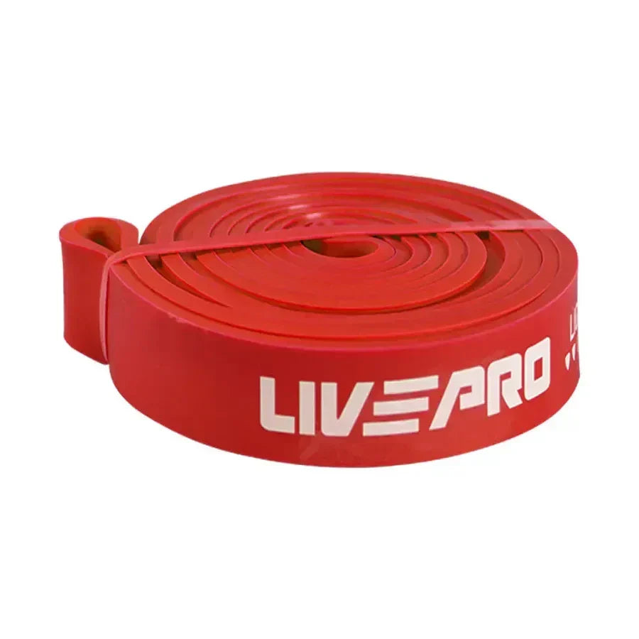 Livepro Super Resistance Band 50–125lbs Red (42mm) LP8410 | Heavy Duty Latex Loop Band for Pull-Up Assist, Strength Training & Mobility
