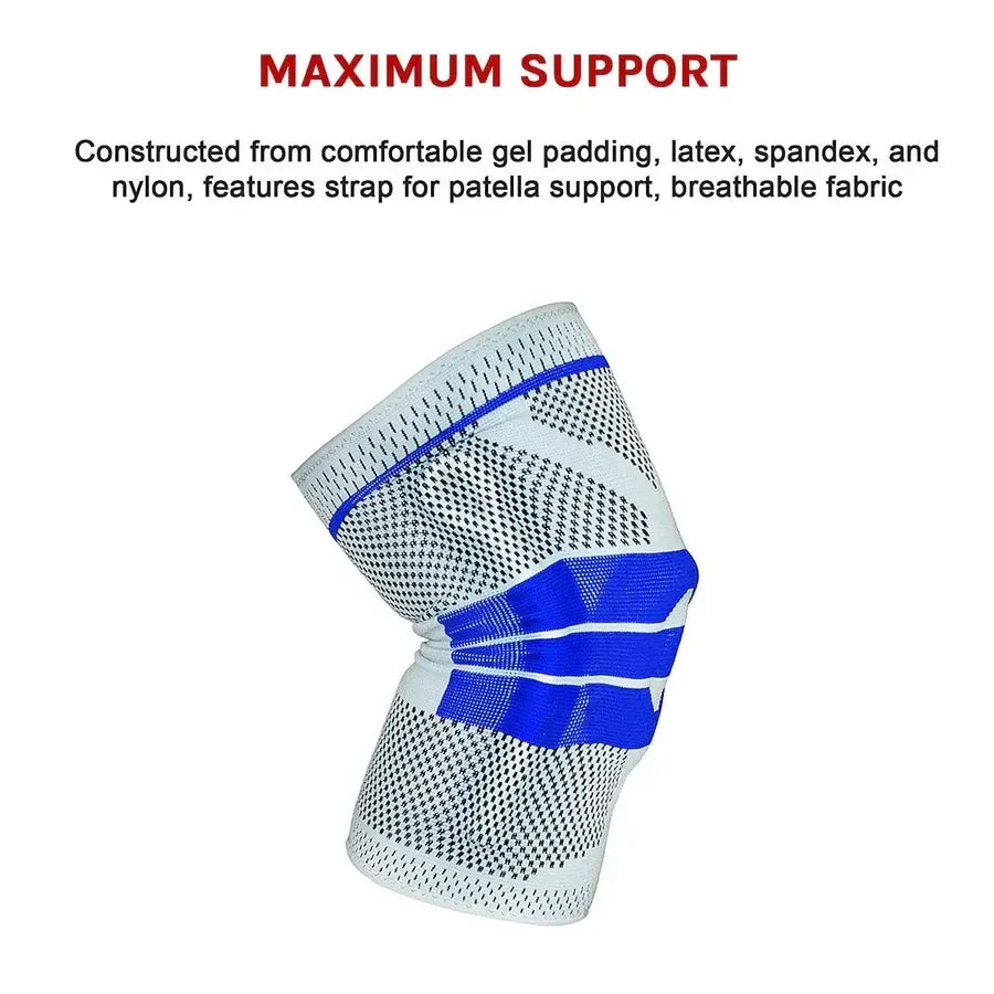 P3 Knee Support Brace Pack of 1 White | Compression Knee Support for Gym, Running & Daily Use