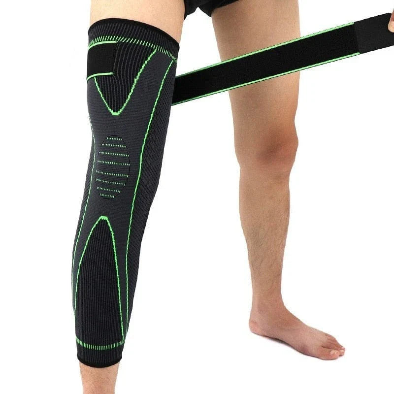 Compression Knee Sleeve with Straps | Adjustable Knee Support for Gym, Running & Sports