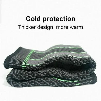 Compression Knee Sleeve with Straps | Adjustable Knee Support for Gym, Running & Sports