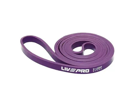 Livepro Super Band Latex Loop Band Ultra Light Purple 12mm, 15-35lbs | Pull Up Assist, Stretching & Mobility Resistance Band